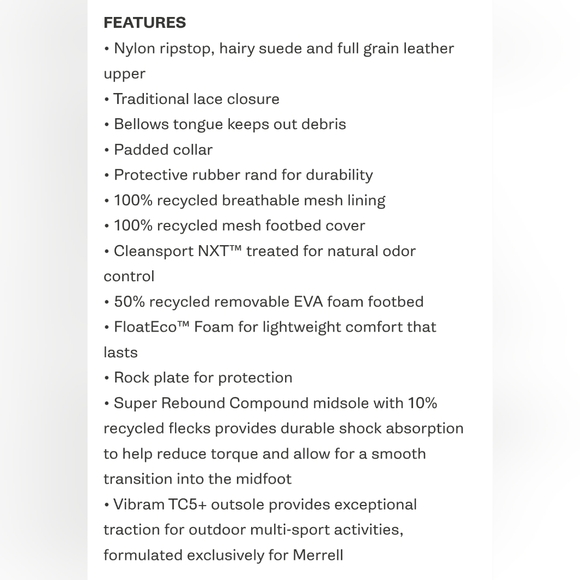 SOLD!!!!!!Merrell Women's Ontario SP Lace In  Aluminum Hiking Shoes - Picture 10 of 10